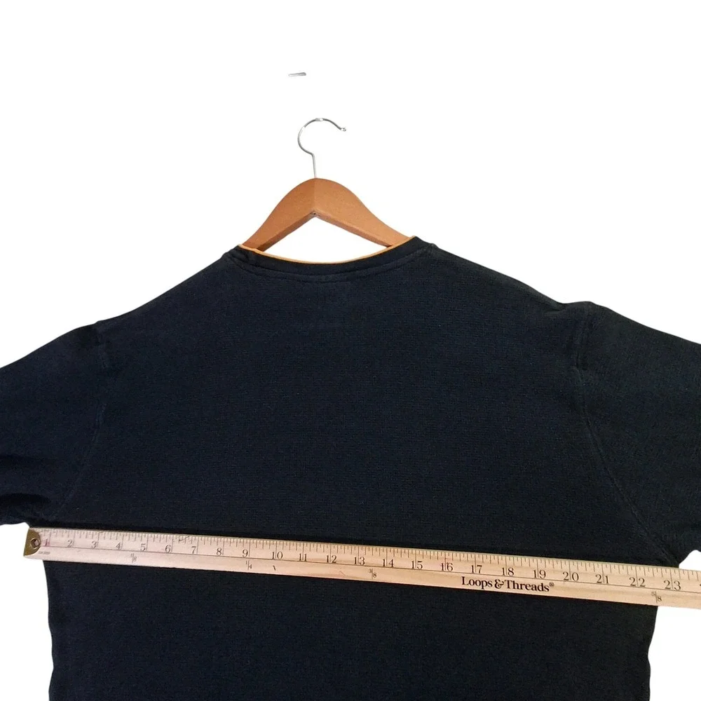 Polo Ralph Lauren Sleepwear Men's Large Black Waffle Knit Thermal Long Sleeve